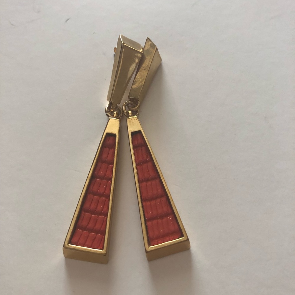 Kara Ross genuine  lizard skin earrings